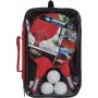 DONIC Schildkröt 788662 tafeltennisset - 2 rackets, 3 ballen, net - zwart/rood