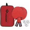 DONIC Schildkröt 788662 tafeltennisset - 2 rackets, 3 ballen, net - zwart/rood