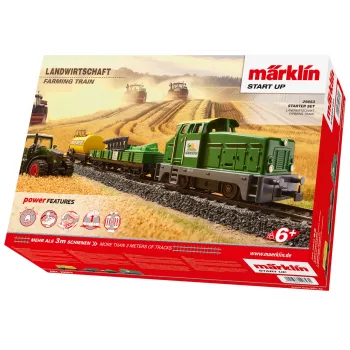 Märklin 29653 H0 startset landbouw - digitale stoomlocomotief BR 81 met mfx+ sound, Mobile Station 3, C-rail ovaal, wagen met tractor en hooibalen