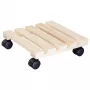 WAGNER design yourself plantenroller GH0037, beukenhout, beige, vierkant, 29 x 29 x 8,3 cm, 100 kg draagvermogen 20003701