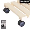WAGNER design yourself plantenroller GH0037, beukenhout, beige, vierkant, 29 x 29 x 8,3 cm, 100 kg draagvermogen 20003701