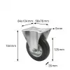Wagner design yourself bokwiel RO 8124 zilver 50 mm wiel 40 kg draagvermogen 4812401