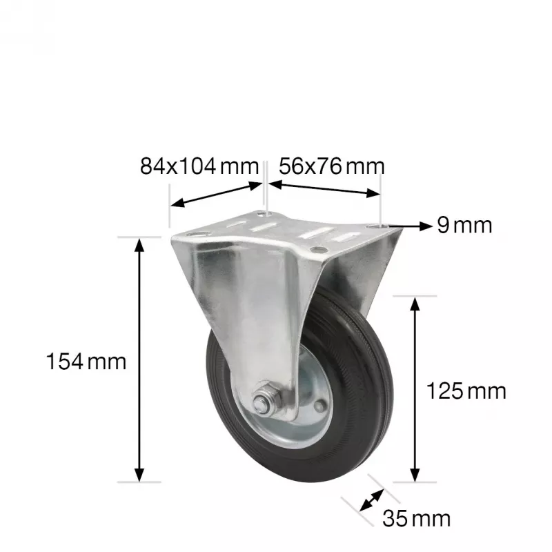 Wagner design yourself bokwiel RO 8124 zilver 50 mm wiel 40 kg draagvermogen 4812401