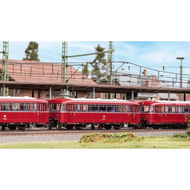 Märklin 041981 H0 DB serie 998.0 railbus bijwagen met dienstafdeling