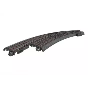 Märklin 24771 C-rails gebogen wissel links, H0-spoor, handmatig, zwart ballastbed