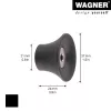 Wagner design yourself TULIP kapstokhaak GH 0301, 1 haak, zwart 17030121