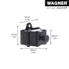 Wagner design yourself kapstokhaak WH 2099 met 1 haak, zwart, 2 stuks 15209902