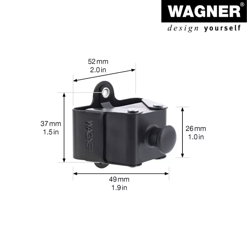 Wagner design yourself kapstokhaak WH 2099 met 1 haak, zwart, 2 stuks 15209902