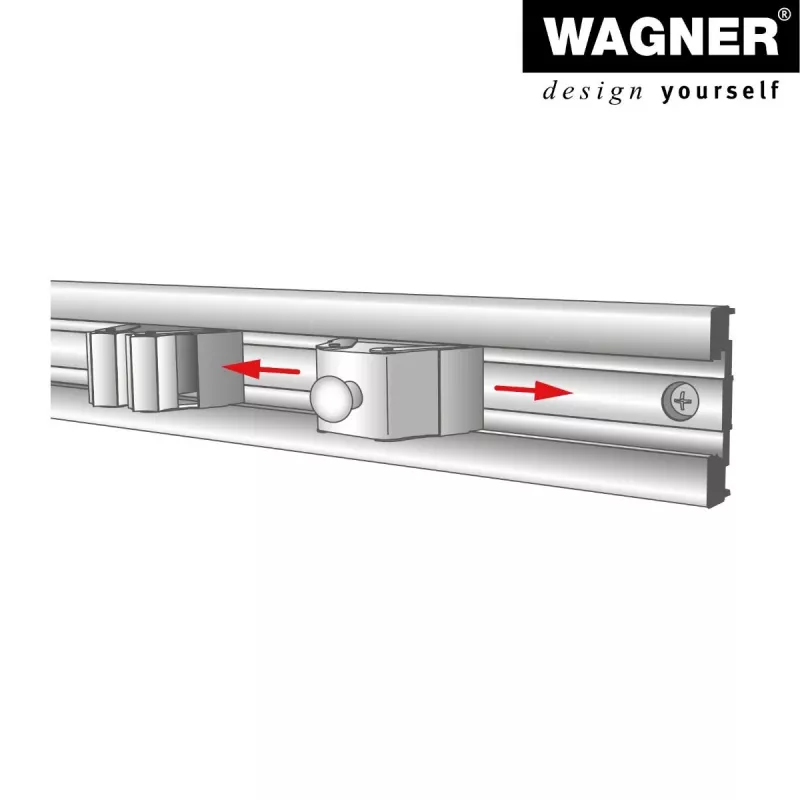 Wagner design yourself kapstokhaak WH 2099 met 1 haak, zwart, 2 stuks 15209902