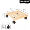WAGNER design yourself plantenroller GH0646 vierkant houtmotief 29 x 8 cm 20064601