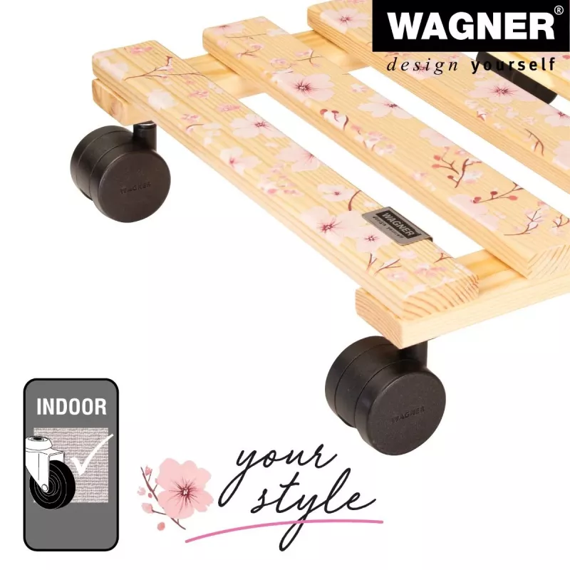 WAGNER design yourself plantenroller GH0646 vierkant houtmotief 29 x 8 cm 20064601
