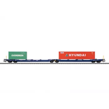 Märklin 47474 Sdggmrss dubbele-taschenwagen H0 schaal 1:87 kobaltblauw 393 mm