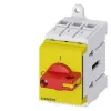 Siemens 3LD30300TK13 hoofdschakelaar / lastscheider, 3-polig, 16 A, 7,5 kW, rood/geel