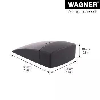 Wagner design yourself EH 5150 vloermontage deurstopper, zinkdrukgietsel en kunststof, matnikkel, 45 mm hoogte 15515011
