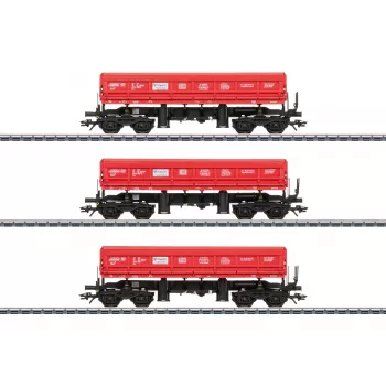Märklin 48458 H0 3-delige zijkipperwagenset Fas van DB Schenker Rail Polska S.A.