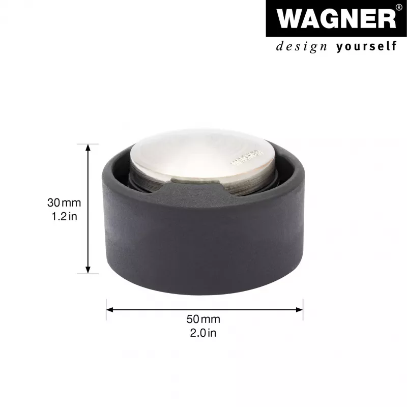 Wagner design yourself EH 5171 deurstopper, zinkdrukgietsel met rubberbuffer, Ø 5 cm, matnikkel/zwart 15517111