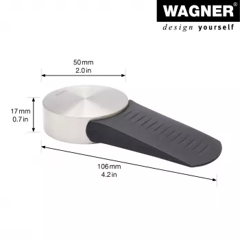 Wagner Design Yourself EH 5116 deurstopper, zinkdrukgietsel met rubberbuffer, Ø 50 mm, matnikkel 15511611