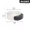 Wagner Design Yourself EH 5111 vloermontage deurstopper, zinkdrukgietsel met rubberring, satijnnikkel, 50 mm diameter (15511111)