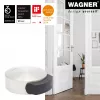 Wagner Design Yourself EH 5111 vloermontage deurstopper, zinkdrukgietsel met rubberring, satijnnikkel, 50 mm diameter (15511111)
