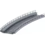 Märklin bochtige hellingbaan voor brugpijlers H0 schaal grijs 074623