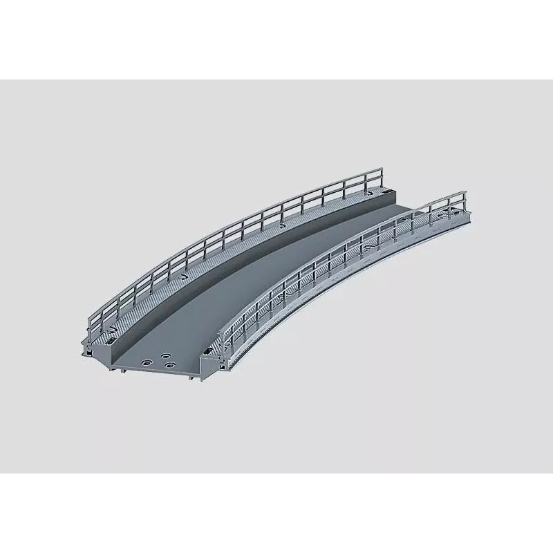 Märklin bochtige hellingbaan voor brugpijlers H0 schaal grijs 074623