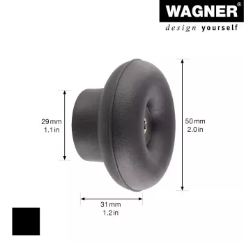 Wagner Design Yourself DOT kapstokhaak GH 0202, 1 haak, zwart 17020221