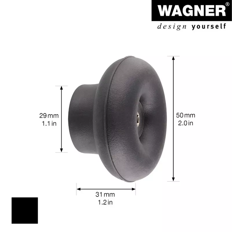 Wagner Design Yourself DOT kapstokhaak GH 0202, 1 haak, zwart 17020221