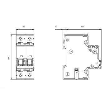 Siemens SENTRON 5SY45047 installatieautomaat 4-polig C 4A 10kA 230/400V