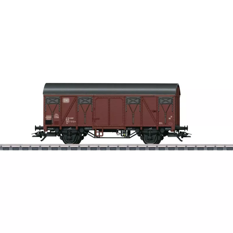 Märklin 44500 H0 gesloten goederenwagen met remmersplatform, DB, tijdperk IV