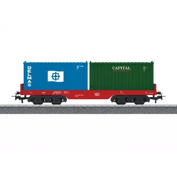 Märklin 44700 H0 2-assige gesloten goederenwagen, DB bruin, tijdperk III-IV, Relex-koppelingen, 115 mm