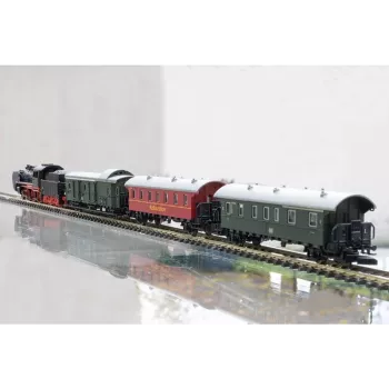 Märklin 81874 Z spoor stoomgoederentrein startset - BR 89.0, tijdperk III, 3 wagens, ovaal spoor, analoog DC 081874