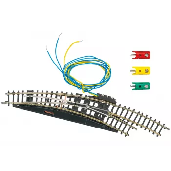 Märklin Z-schaal elektromagnetische boogwissel rechts - zwart/geel (8569)