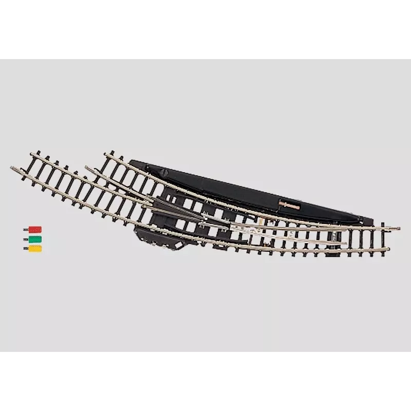 Märklin Z-schaal elektromagnetische boogwissel rechts - zwart/geel (8569)