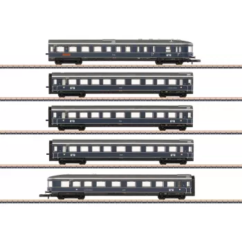 Märklin 087615 Z-schaal wagenset 'Blauer Enzian' DB, MHI (3-delige personentrein-set)