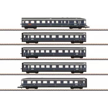 Märklin 087615 Z-schaal wagenset 'Blauer Enzian' DB, MHI (3-delige personentrein-set)