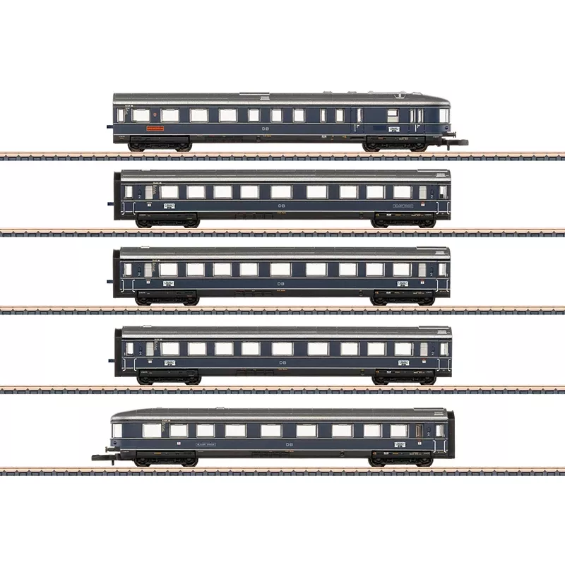 Märklin 087615 Z wagenset Blauer Enzian DB, MHI (3-delige set personenrijtuigen)