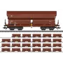 Märklin 000730 H0 24-delige set schuifdakwagens Tals 968 DB tijdperk IV AC