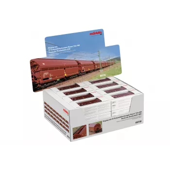 Märklin 000730 H0 24-delige set schuifdakwagens Tals 968 DB tijdperk IV AC