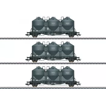 Märklin 48264 H0 3-delige set stofgoed-silowagens Kds 67 van de DB