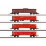 Märklin 82542 Z-schaal 4-delige hoogbordwagen-set - schroottrein van de DB AG, tijdperk V
