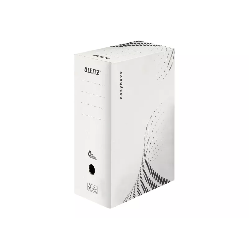 LEITZ easyboxx archiefbox wit 150 mm binnenbreedte, 25-pack, recycling golfkarton