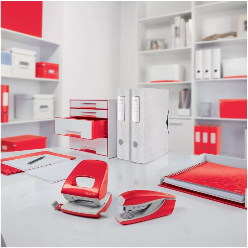 LEITZ Mini NeXXt WOW 5060 rood perforator 10 vel 2-gaats 5060-10-26