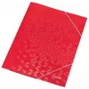 LEITZ WOW documentenmap met elastiek A4, PP-gelamineerd karton, rood, hoekelastiek, 3 binnenflappen, capaciteit 150 vel 3982-00-26