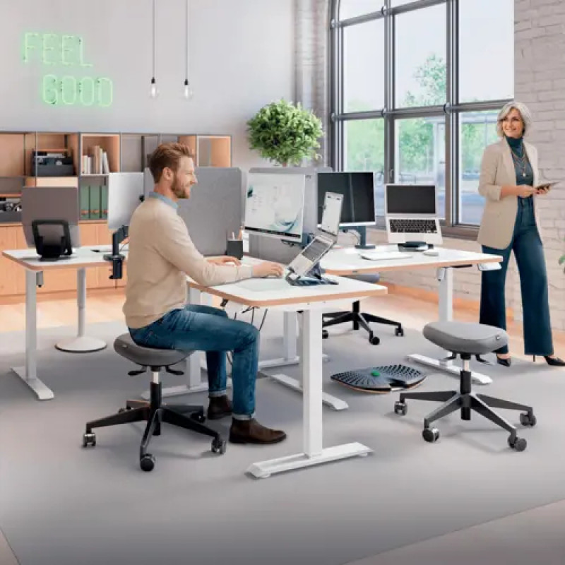 LEITZ Cosy akoestisch bureau-scheidingswand lichtgrijs 80 x 70 cm 61230085
