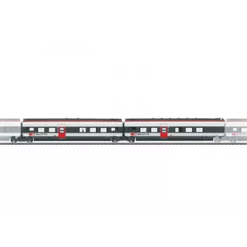 Märklin 043452 H0 aanvullingsrijtuigset 2 voor Giruno SBB, 2 tussenrijtuigen, tijdperk VI