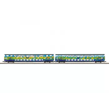 Märklin 87306 Z dubbeldeksrijtuigset Touristik 1 van de DB AG - 2 dubbeldeks tussenrijtuigen