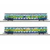 Märklin 87306 Z dubbeldeksrijtuigset Touristik 1 van de DB AG - 2 dubbeldeks tussenrijtuigen