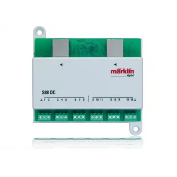 Märklin 60882 S88 DC-terugmeldmodule decoder, 16 ingangen, groen/wit
