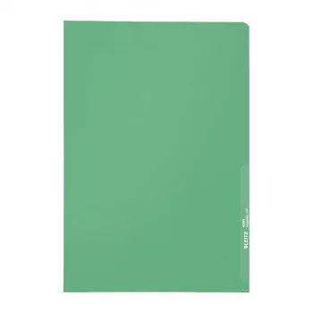 Leitz A4 documenthoezen, 0,13 mm PP, groen, 100-pack 40000055