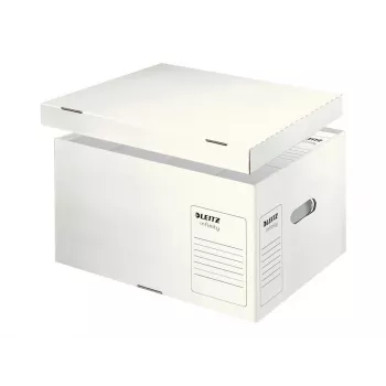 Leitz 61040000 Infinity archiefcontainer, wit, 10-pack, A4/Folio, stapelbaar, recyclingkarton